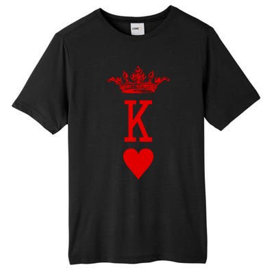 King Of Hearts Vintage Crown Engraving Card Tall Fusion ChromaSoft Performance T-Shirt