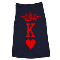 King Of Hearts Vintage Crown Engraving Card Doggie Tank