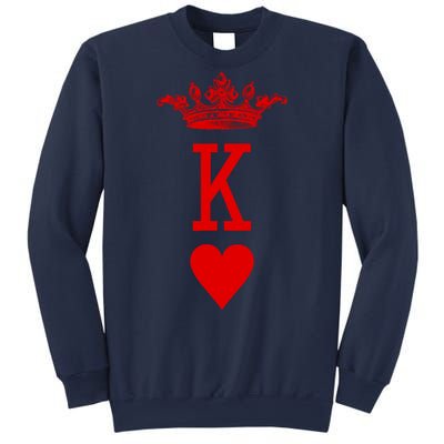 King Of Hearts Vintage Crown Engraving Card Sweatshirt