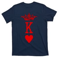 King Of Hearts Vintage Crown Engraving Card T-Shirt