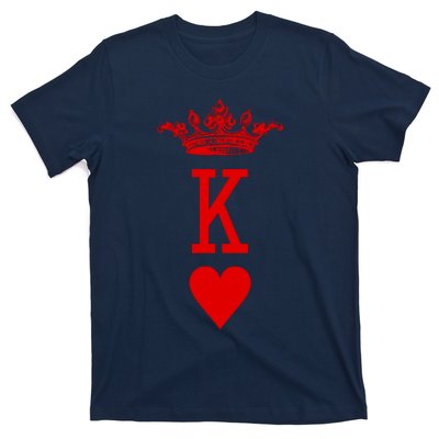 King Of Hearts Vintage Crown Engraving Card T-Shirt