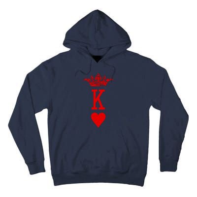 King Of Hearts Vintage Crown Engraving Card Tall Hoodie