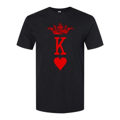 King Of Hearts Vintage Crown Engraving Card Softstyle® CVC T-Shirt