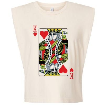 King Of Hearts Playing Card Poker Garment-Dyed Women's Muscle Tee