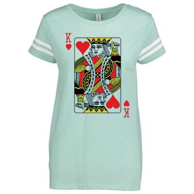 King Of Hearts Playing Card Poker Enza Ladies Jersey Football T-Shirt