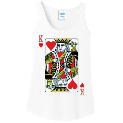 King Of Hearts Playing Card Poker Ladies Essential Tank