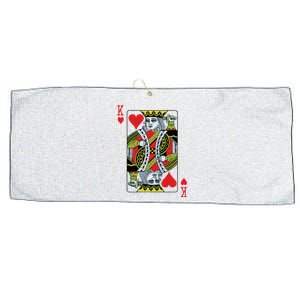 King Of Hearts Playing Card Poker Large Microfiber Waffle Golf Towel