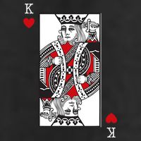 King Of Hearts Valentines Day Cool Playing Card Poker Casino 7 Panel Mesh Trucker Snapback Hat
