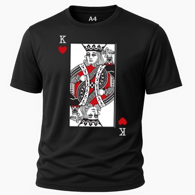 King Of Hearts Valentines Day Cool Playing Card Poker Casino Performance Shirt