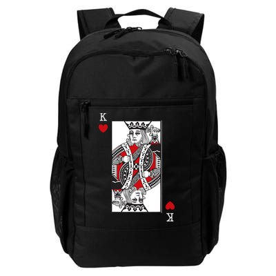 King Of Hearts Valentines Day Cool Playing Card Poker Casino Backpack