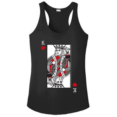 King Of Hearts Valentines Day Cool Playing Card Poker Casino Ladies PosiCharge Competitor Racerback Tank