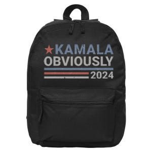 Kamala Obviously Harris 2024 16 in Basic Backpack