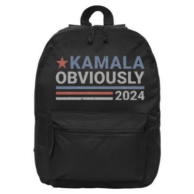 Kamala Obviously Harris 2024 16 in Basic Backpack