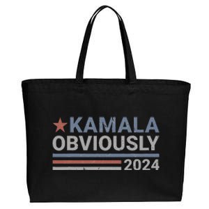 Kamala Obviously Harris 2024 Cotton Canvas Jumbo Tote