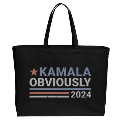 Kamala Obviously Harris 2024 Cotton Canvas Jumbo Tote