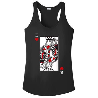 King Of Hearts Valentines Day Cool Playing Card Poker Casino Ladies PosiCharge Competitor Racerback Tank