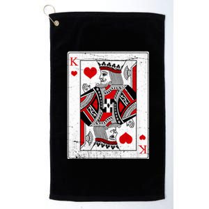 King Of Hearts Valentines Day Cool Vday Couple Matching Platinum Collection Golf Towel