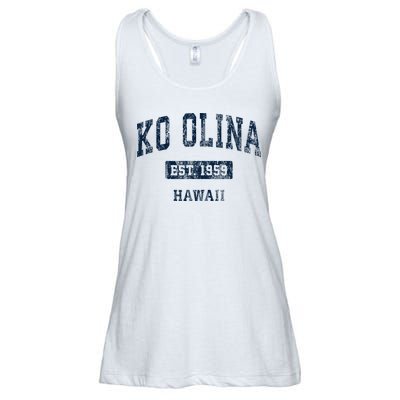 Ko Olina Hawaii Hi Vintage Sports Established Ladies Essential Flowy Tank