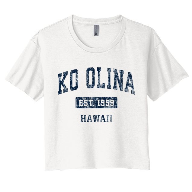 Ko Olina Hawaii Hi Vintage Sports Established Crop Top