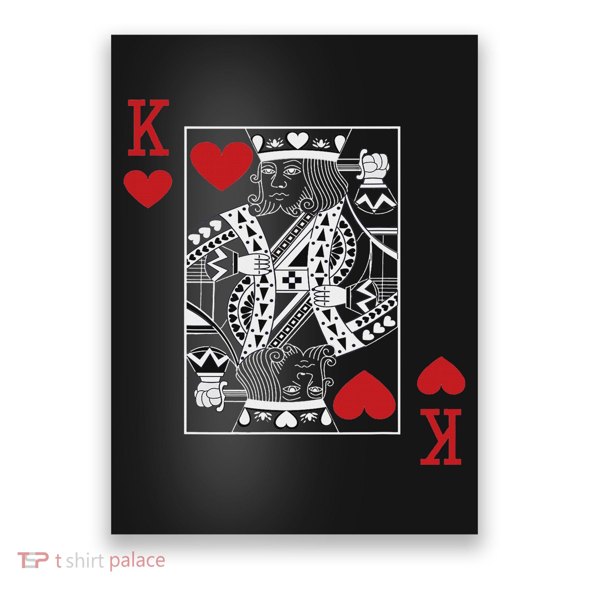 King Of Hearts Playing Cards Casino Poker Magician Costume Poster
