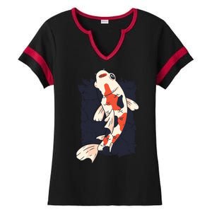 Koi Fish Ladies Halftime Notch Neck Tee