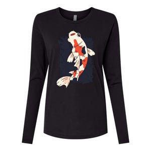 Koi Fish Womens Cotton Relaxed Long Sleeve T-Shirt