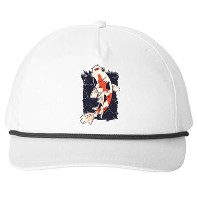 Koi Fish Snapback Five-Panel Rope Hat