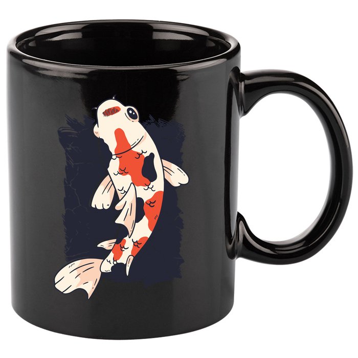 Koi Fish 11oz C Handle Ceramic Mug