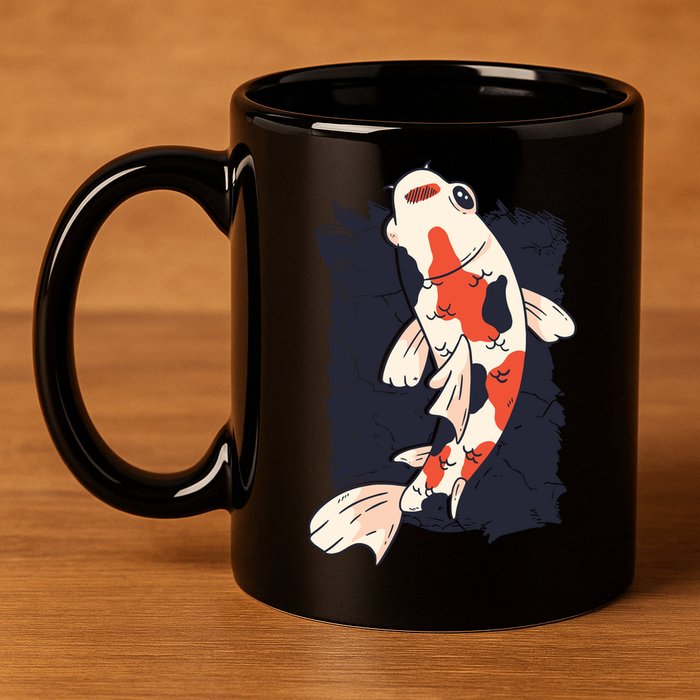 Koi Fish 11oz C Handle Ceramic Mug