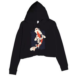 Koi Fish Crop Fleece Hoodie