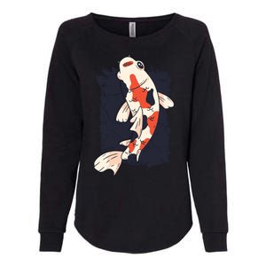 Koi Fish Womens California Wash Sweatshirt