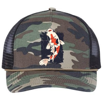 Koi Fish Retro Rope Trucker Hat Cap