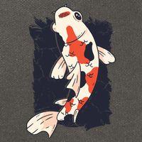 Koi Fish Cotton Canvas Backpack