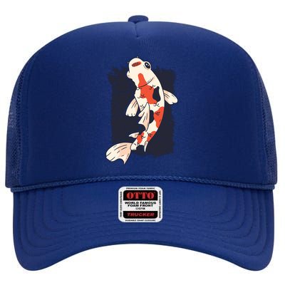 Koi Fish High Crown Mesh Back Trucker Hat