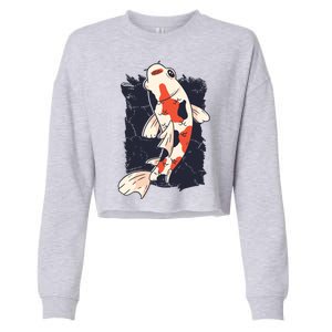 Koi Fish Cropped Pullover Crew