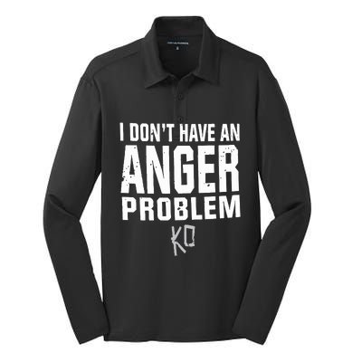 Kevin Owens I Don’t Have An Anger Problem Silk Touch Performance Long Sleeve Polo