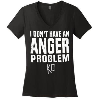 Kevin Owens I Don’t Have An Anger Problem Women's V-Neck T-Shirt