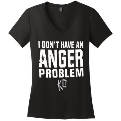 Kevin Owens I Don’t Have An Anger Problem Women's V-Neck T-Shirt