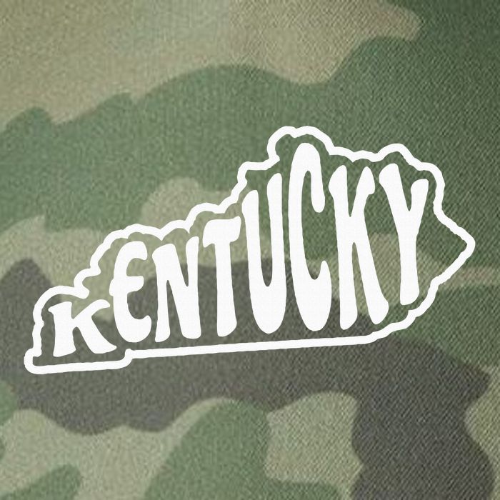 Kentucky Outline In White Legacy Tie Dye Trucker Hat