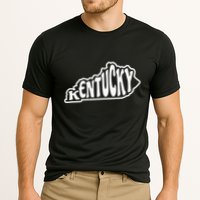 Kentucky Outline In White Cooling Performance Crew T-Shirt