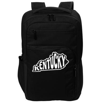 Kentucky Outline In White Impact Tech Backpack