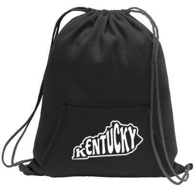 Kentucky Outline In White Sweatshirt Cinch Pack Bag