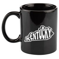 Kentucky Outline In White 11oz C Handle Ceramic Mug
