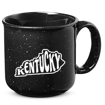 Kentucky Outline In White 15oz Campfire Ceramic Mug