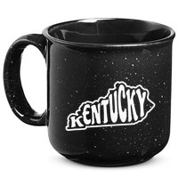 Kentucky Outline In White 15oz Campfire Ceramic Mug