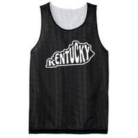 Kentucky Outline In White Mesh Reversible Basketball Jersey Tank