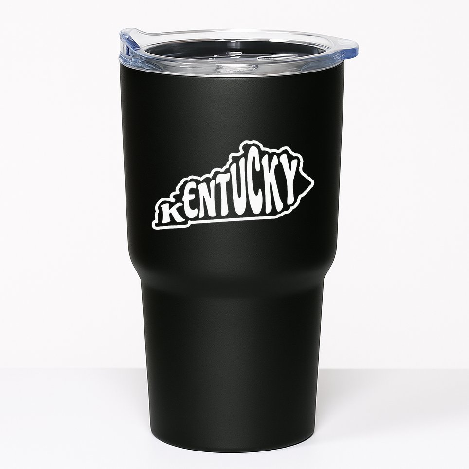 Kentucky Outline In White Tumbler