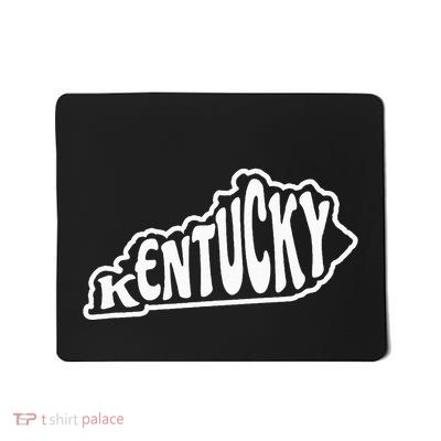 Kentucky Outline In White Mousepad