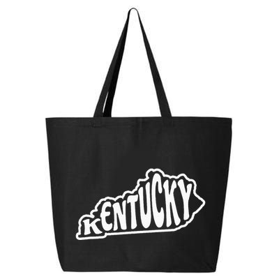 Kentucky Outline In White 25L Jumbo Tote