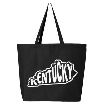 Kentucky Outline In White 25L Jumbo Tote